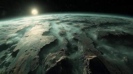 Wall Mural - Shuttle disintegration over atmosphere with trail of components,generative ai illustration
