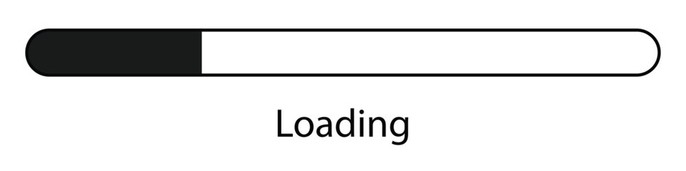Poster - Loading icon vector. Loading bar icon on white background. mobile and computer loading icon, vector illustration. 