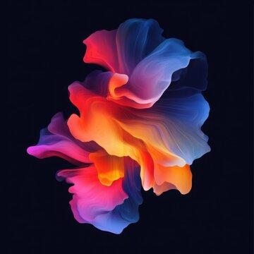 Pushing color smoke element on a glowing stroke backdrop