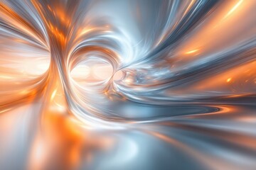 Leinwandbilder - Colorful abstract swirl of light and motion creating a vibrant tunnel effect