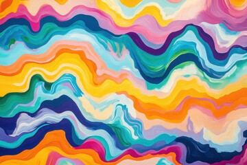 Poster - color stroke pop, surreal ripple, background