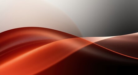 Wall Mural - Abstract orange wave design with smooth gradient background for presentation use