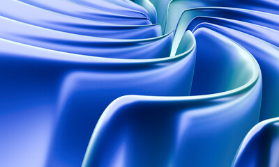 Poster - Elegant and Minimal Fluid Blue Layers with Gradient Effects