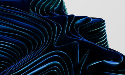 Poster - Dynamic Abstract Background with Flowing Dark Blue Lines and Curves