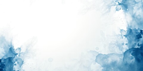 Poster - Abstract watercolor background with blue and white hues creating a serene and calming effect