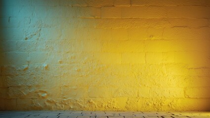 Poster - Colorful background with stone wall