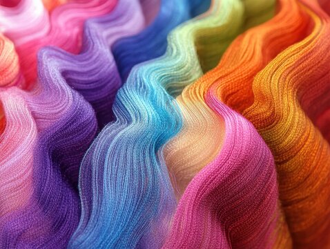 dreamy thread rise, vibrant motion, background