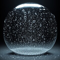 Wall Mural - water drops on black background