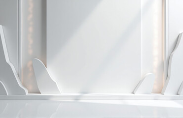 Aufkleber - Clean Minimalist Design With Light Geometric Texture And Elegant Backdrop For Corporate Use In A Modern Futuristic Style.