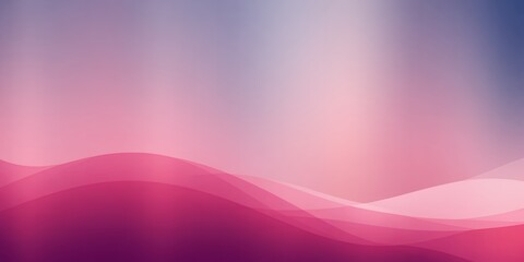 Poster - An abstract landscape with soft waves and light rays in shades of pink purple and blue hues