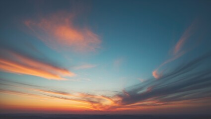 Poster - Vibrant sunset sky during evening time