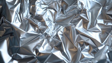 Aufkleber - Abstract Aluminum Foil Pattern Background with Crumpled Texture for Creative Design and Mockup