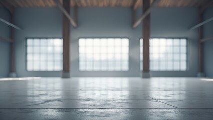 Poster - Abstract interior with defocused background of a factory