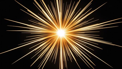 Poster - High-power explosion isolated against a black background