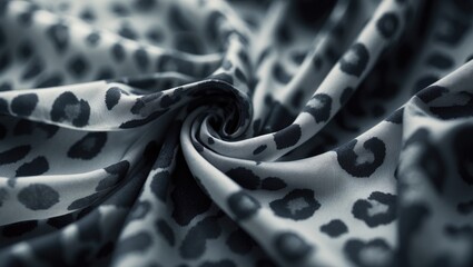 Poster - Abstract layered texture of sheer fabric with intricate spots pattern