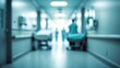 © NeuralNiche - Blurred hospital walkway background for medical facility use