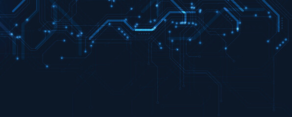 Fototapete - Circuit abstract background for science and business presentation