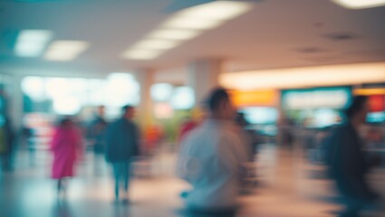 Poster - Abstract blur of modern shopping mall interior as a defocused background