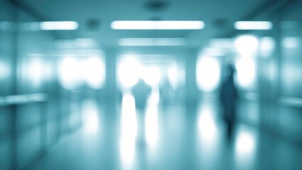 Poster - Blurred Medical Background in Hospital Hallway