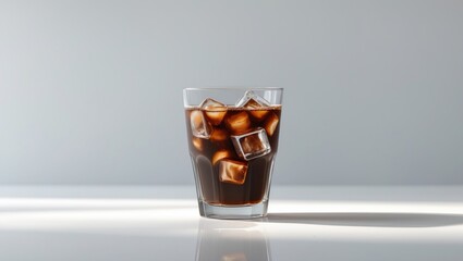 Aufkleber - Ice Americano beverage on a plain background, isolated concept