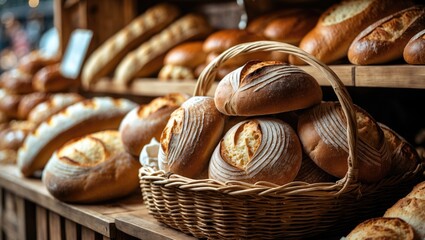 Poster - Street market selling artisanal bread