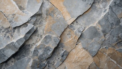 Poster - Limestone and marble texture backdrop featuring natural silver grey breccia marble suitable for ceramic wall and floor tiles, with rustic finish and quartzite matte granite tiles