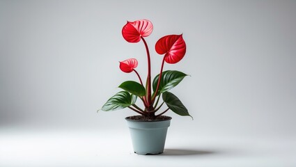 Fototapete - Anthurium flower isolated on white background