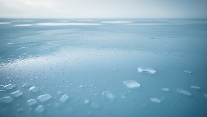 Poster - Abstract of frozen water with ice texture background