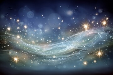 Aufkleber - Colorful cosmic background with twinkling stars and glowing lights in the night sky