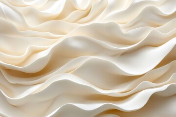 Poster - Elegant fabric draped in soft waves creates a serene and smooth texture perfect for fashion or interior design projects