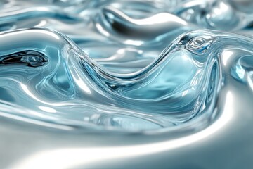 Aufkleber - Flowing clear water creates smooth ripples in a tranquil environment during daylight hours