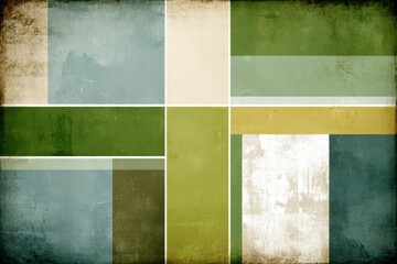 Aufkleber - Creative geometric patterns in earthy tones for modern art decoration in contemporary spaces