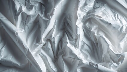 Poster - White crumpled plastic texture as background
