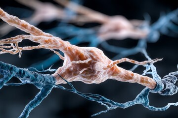 Poster - Exploring the intricate structure of neurons in a detailed scientific rendering