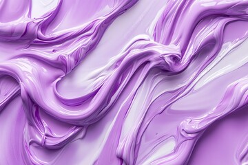 Aufkleber - Swirling purple paint texture created with rich and glossy acrylic colors on a smooth surface