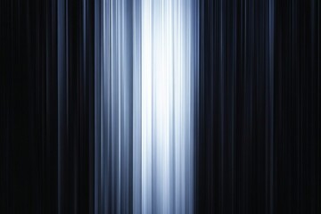 Fototapete - Light streams through a curtain creating an ethereal glow in a darkened room during the evening hours