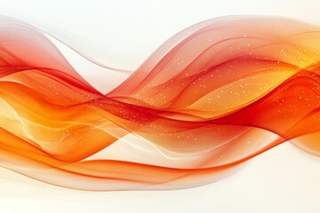 Fototapete - Flowing abstract patterns in warm hues of red and orange create a mesmerizing visual experience