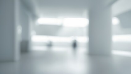 Poster - Abstract white blur background for modern office interior