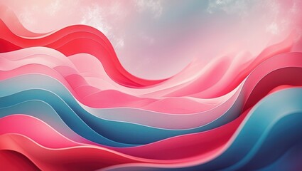 Poster - Wavy gradient pattern with grainy texture and blurred effect for a simple and clean background