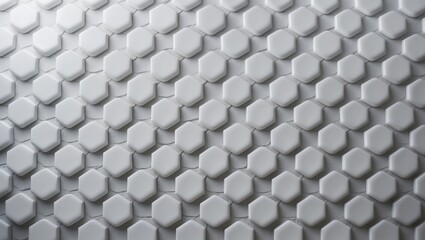 Poster - White hexagonal wall backdrop with seamless pattern