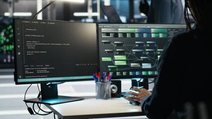 Poster - data center programmer seeing critical error message while using node tree software to analyze datas