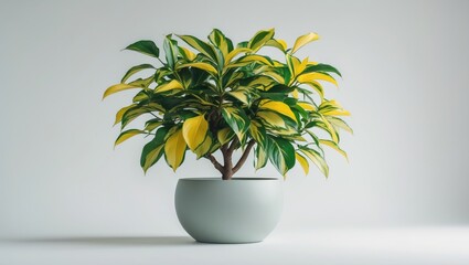 Poster - Indoor plant in pot on a decorated background