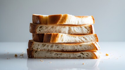 Poster - Toast bread slices against a background