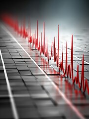 Poster - heartbeat line transitions into a running track illustrating the connection between fitness and heal