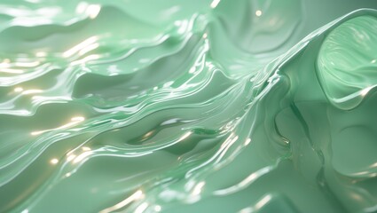 Aufkleber - Trendy mint-colored abstract background featuring light and shadow effects with light passing through glass.