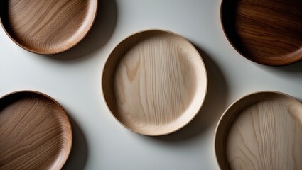 Aufkleber - Overhead view of an empty plate isolated against a background