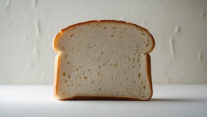 Aufkleber - Isolated slice of toast bread showing texture and crust