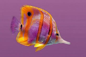 Poster - Colorful fish swimming in vibrant waters of a coral reef at dawn