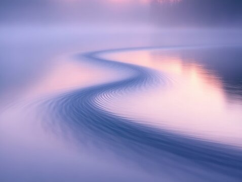 Fog ripple twists gently on a pastel glowing background
