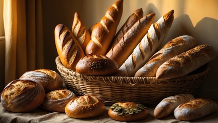 Poster - Assortment of bread types